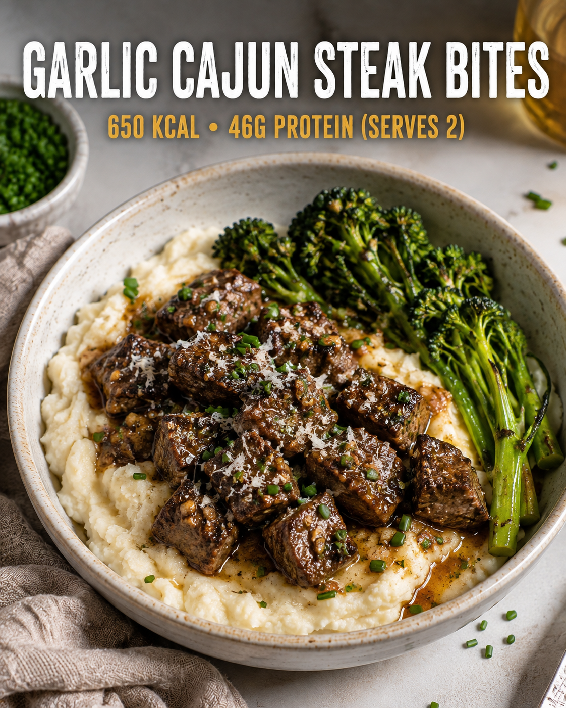 Garlic Cajun Steak Bites